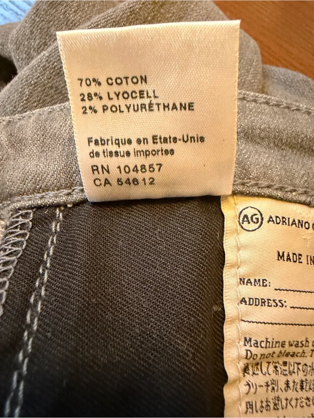AG Adriano Goldschmied The Stevie Ankle Gray Slim Straight Jeans 28 Made USA